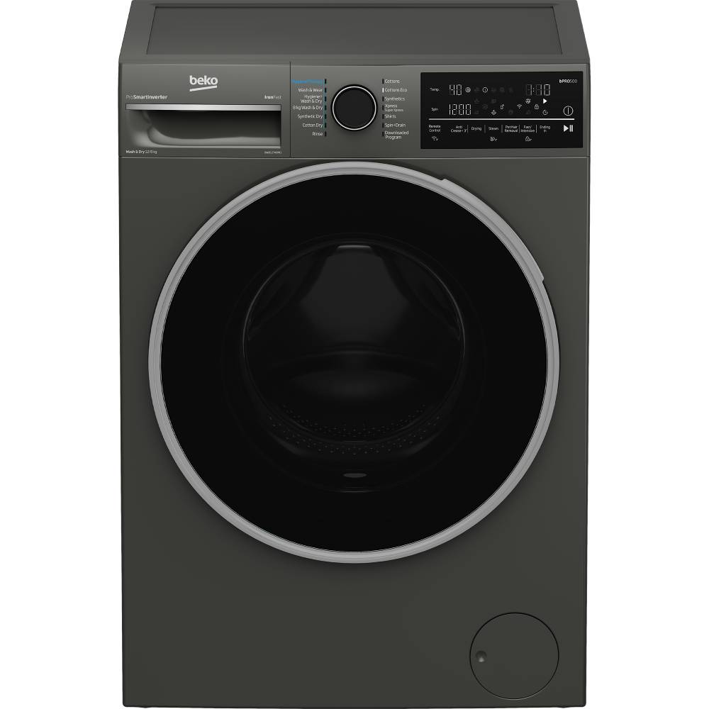 Beko Washing Machine Front Loading Inverter 12 Kg Grey BWD12840MCI. Beko Washing Machine Front Loading Inverter 12 Kg Grey BWD12840MCI.